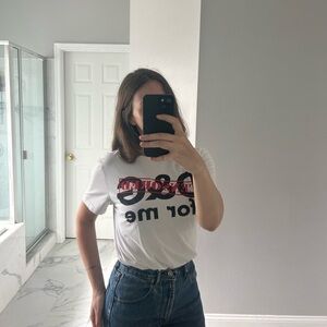 Dolce & Gabbana White Cotton Logo Printed Short Sleeve T-Shirt